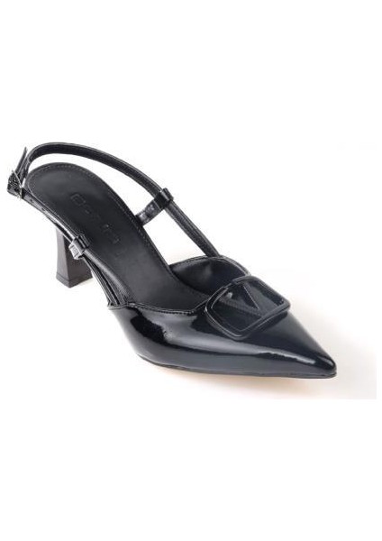 02802 Kadın Stiletto Arkası Açık Ayakkabı