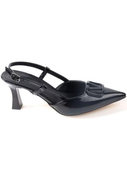 02802 Kadın Stiletto Arkası Açık Ayakkabı