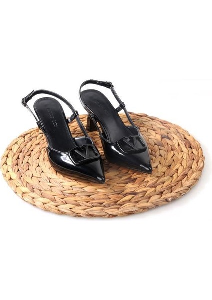 02802 Kadın Stiletto Arkası Açık Ayakkabı