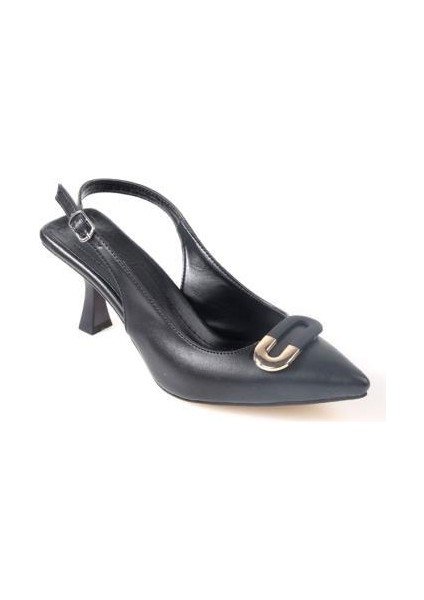 La Pia 02846 6 cm Topuklu Arkası Arkası Açık Kadın Stiletto Ayakkabı