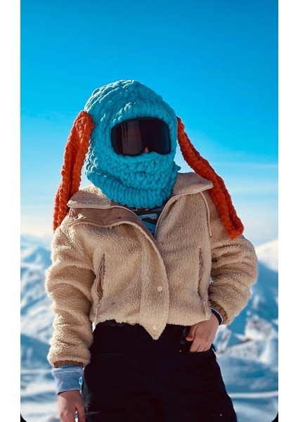 Kask Üzeri El Örmesi Tavşan Balaklava