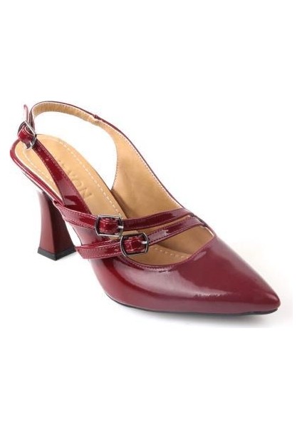 Wzy 02817 8,5 cm Topuklu Kadın Arkası Açık Stiletto Ayakkabı