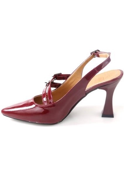 Wzy 02817 8,5 cm Topuklu Kadın Arkası Açık Stiletto Ayakkabı