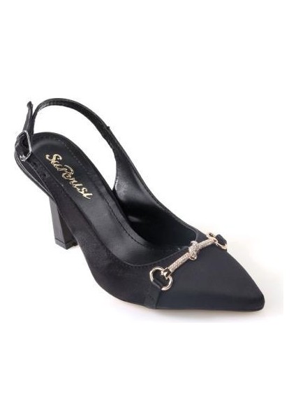 Sprs 02833 8,5 cm Topuklu Kadın Arkası Açık Stiletto Ayakkabı