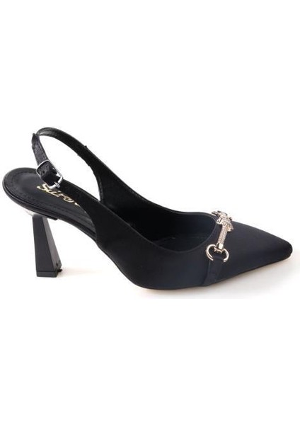 Sprs 02833 8,5 cm Topuklu Kadın Arkası Açık Stiletto Ayakkabı