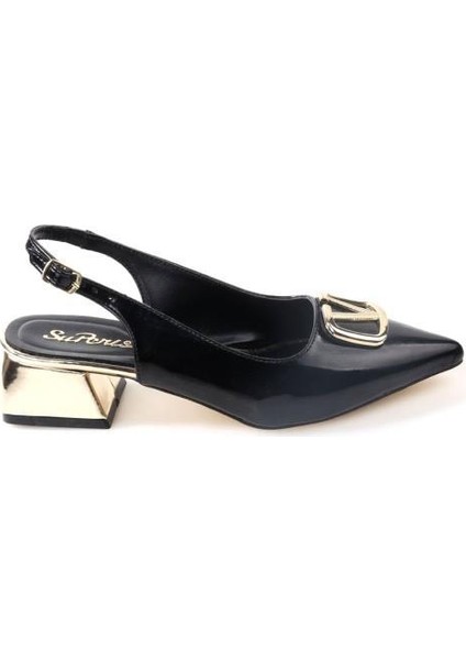Sprs 02828 4 cm Topuklu Kadın Arkası Açık Stiletto Ayakkabı