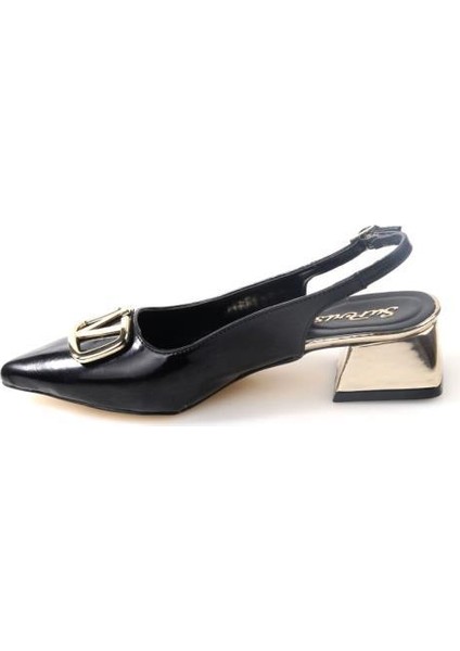 Sprs 02828 4 cm Topuklu Kadın Arkası Açık Stiletto Ayakkabı
