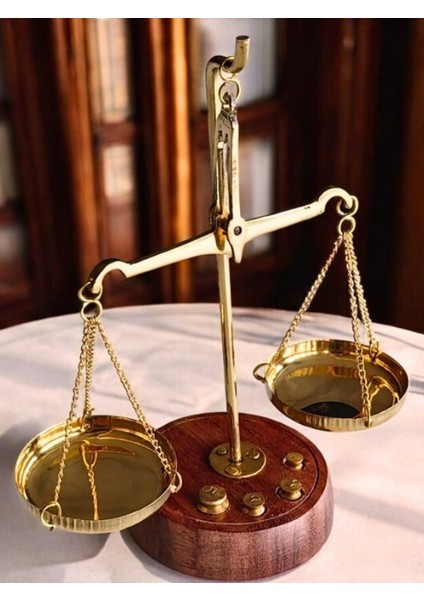 Retro Ahşap El Terazisi Kuyumcu Terazisi Antika Kolleksiyon Nostaljik 10 gr Pirinç Ağırlık modelleri