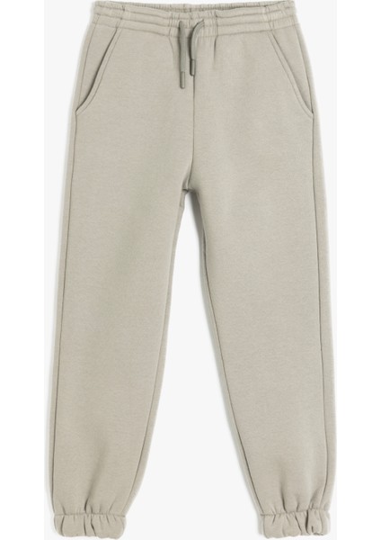 Beli Lastikli Cep Detaylı Basic Jogger Eşofman Altı