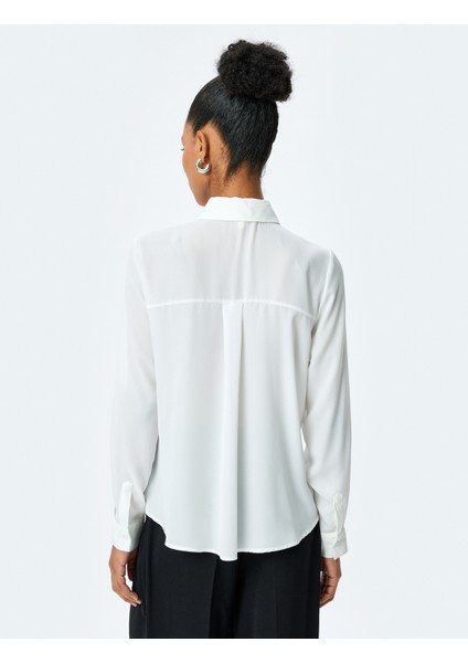 Fiyonk Detaylı Uzun Kollu Klasik Yaka Gömlek fırsatları