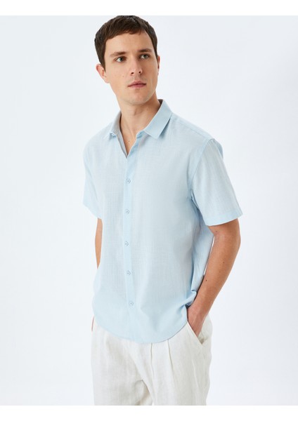 Kısa Kollu Pamuklu Regular Fit Klasik Gömlek fiyatları