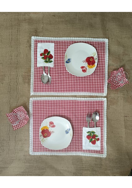 2'li Nakışlı Amerikan Servis