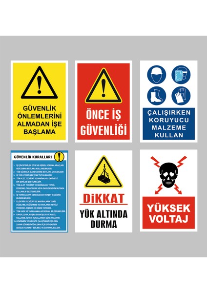 Iş Güvenliği ve Ikaz Levhaları 20X30CM 2.8mm Pvc (Foreks) Alüminyum K.