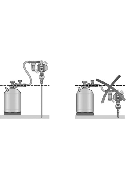 Driveone 30MBAR Dikey Dedantör + Filtre + Hortum Gaz Regülatör Seti