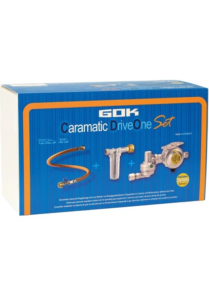 Driveone 30MBAR Dikey Dedantör + Filtre + Hortum Gaz Regülatör Seti