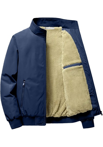 Ghassy Co Erkek Su Itici Içi Peluş Astarlı Ultra Isı Yalıtımlı Dik Yaka Mont