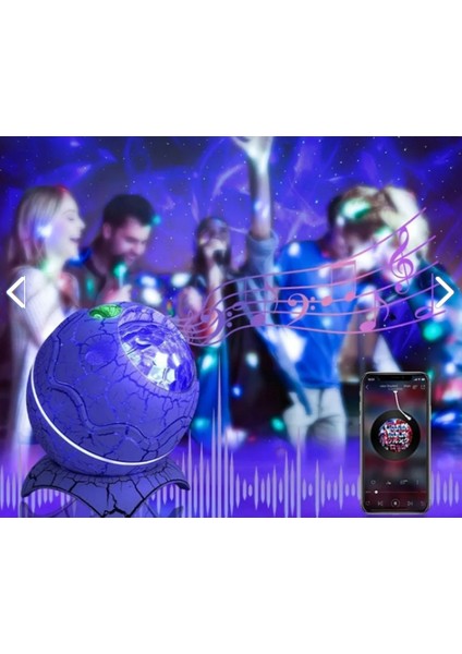 Kumandalı Bluetooth Hoparlör Müzik Masa ve Gece Lambası Galaxy LED Projektör Işık Dinazor Yumurtası modelleri
