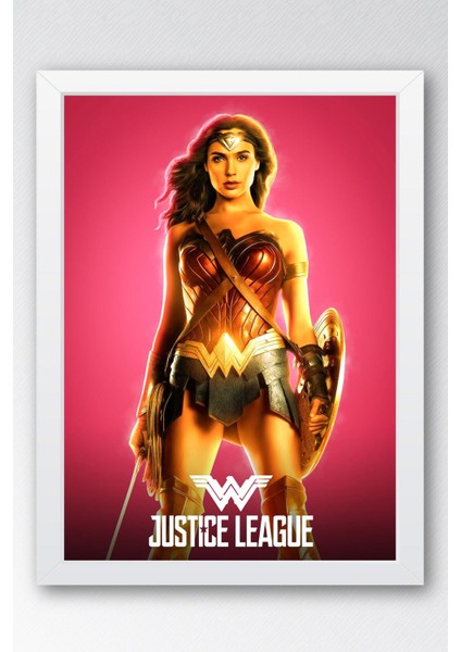 Adalet Birliği Wonder Woman Çerçeveli Tablo - Justice League Poster Tablo