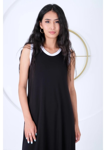 31413 On Triko Kolsuz Elbise