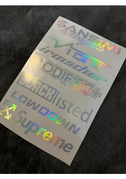 Hologram Arka Cam Yazı Etiket Sticker 6'lı Araba Şansımı Seveyim