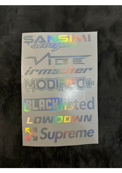 Hologram Arka Cam Yazı Etiket Sticker 6'lı Araba Şansımı Seveyim fiyatları