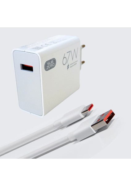 Xiaomi 12 Lite Uyumlu Şarj Aleti ve 67W Turbo Hızlı