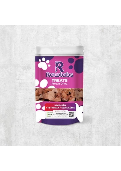Freeze-Dry Hindi Ciğer Kedi Köpek Ödül Maması Doğal Ve Katkısız