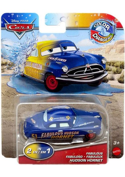 Disney Pixar Cars Color Changers Fabulous Hudson Hornet (1/55) Renk Değiştiren Araçlar