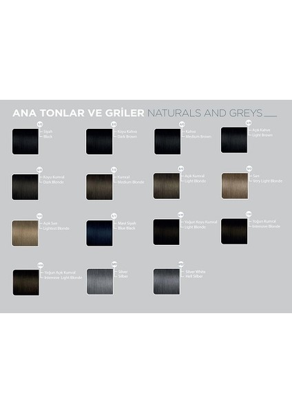 Ana Tonlar Saç Tüp Boyası 60 ml