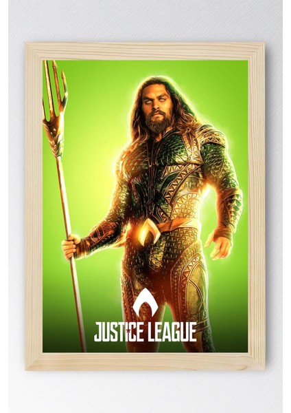 Adalet Birliği Aquaman Çerçeveli Tablo - Justice League Poster Tablo