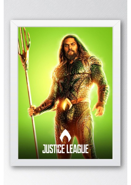 Adalet Birliği Aquaman Çerçeveli Tablo - Justice League Poster Tablo