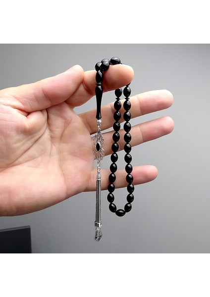 Elinizden Düşmeyecek Gümüş Püsküllü Erzurum Oltu Taşı Tesbihi fiyatları