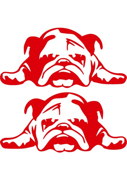 Yan Ayna Bulldog Sticker - Yan Ayna Sticker - Sağ Sol Set - Oto Sticker - Araba Sticker - Araç Sticker - Duvar Sticker - Laptop Sticker