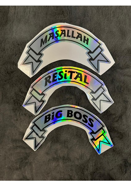 Hologram Etiket Kurdele Maşallah Resital Big Boss 3'lü 26X14CM Araba Kamyon Dolmuş