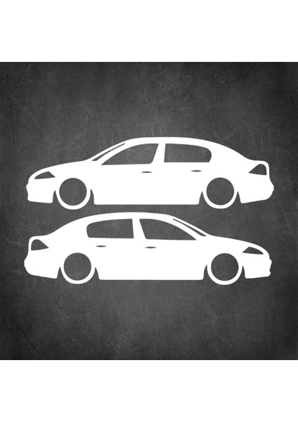 Renault Megane Gölge Sticker - Megane Sticker - Renault Sticker - Sağ Sol Set - Oto Sticker - Araba Sticker - Araç Sticker