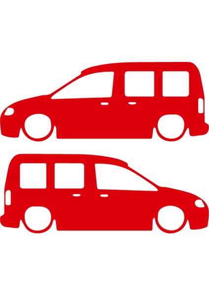 Volkswagen Caddy Gölge Sticker - Caddy Sticker - Volkswagen Sticker - Sağ Sol Set - Oto Sticker - Araba Sticker - Araç Sticker
