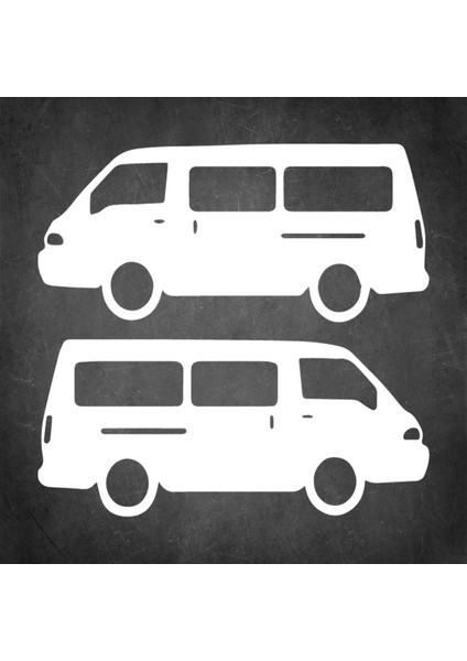 Hyundai H100 Gölge Sticker - H100 Sticker - Kelebek Cam Sticker - Sağ Sol Set - Oto Sticker - Araba Sticker - Araç Sticker