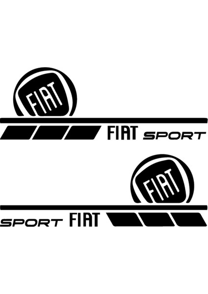 Fiat Yan Ayna Sticker - Fiat Sticker - Sağ Sol Set - Oto Sticker - Araba Sticker - Araç Sticker