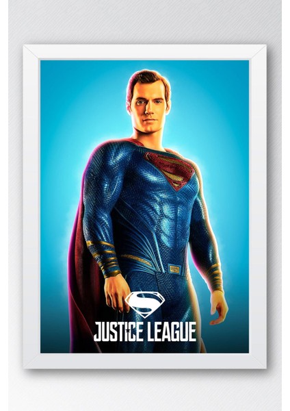 Adalet Birliği Superman Çerçeveli Tablo - Justice League Poster Tablo