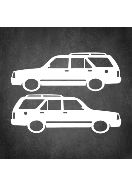 Tofaş Kartal Gölge Sticker - Kartal Sticker - Tofaş Sticker - Sağ Sol Set - Oto Sticker - Araba Sticker - Araç Sticker