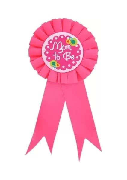 Mom To Be Yazılı Rozet Pembe Renk