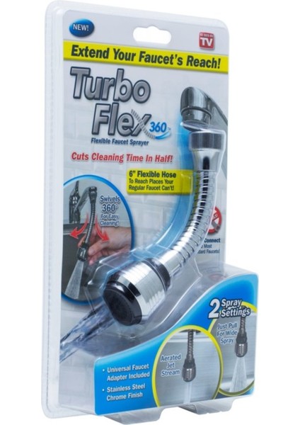 Turbo Flex 2 Aşamalı Plastik Esnek Musluk Başlığı (4825)