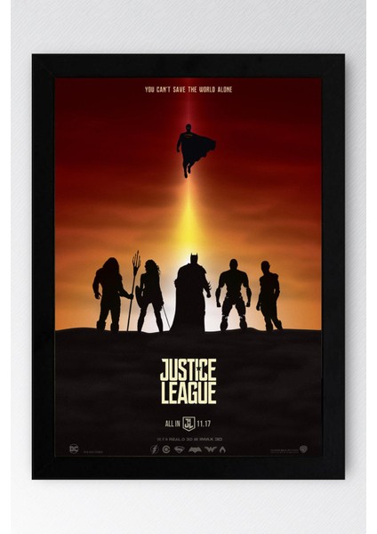 Adalet Birliği Çerçeveli Tablo - Justice League Film Afişi Poster Tablo