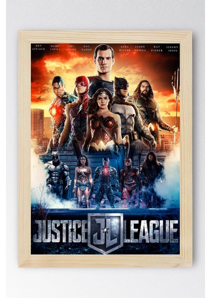 Adalet Birliği Çerçeveli Tablo - Justice League Film Posteri Tablo