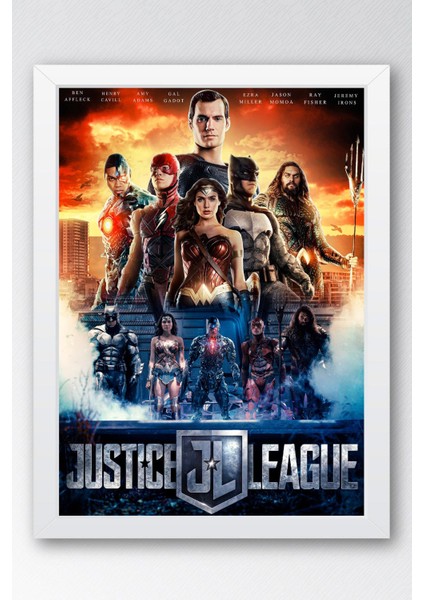Adalet Birliği Çerçeveli Tablo - Justice League Film Posteri Tablo