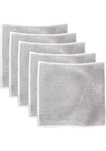 5 Adet Bulaşık Teli Süngeri Tel Bez Bulaşık Bezi Telli Ovma Çift Katman Çizmez Mutfak Banyo fiyatları