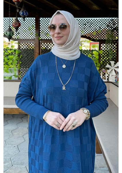 Arzu Triko Tunik Indigo