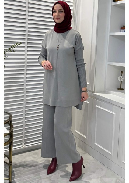 Elfida Triko Takım Gri