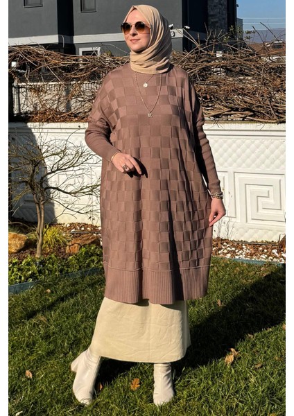 Arzu Triko Tunik Sütlü Kahve