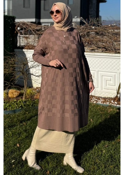 Arzu Triko Tunik Sütlü Kahve